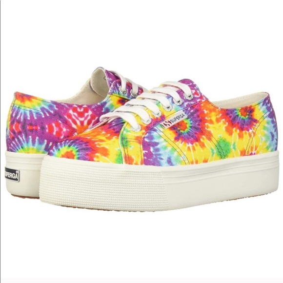tie dye platform sneakers
